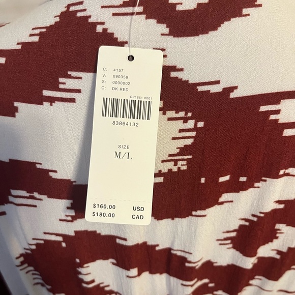 NWT Anthropologie size M/L printed front-ring kaftan - Picture 9 of 13